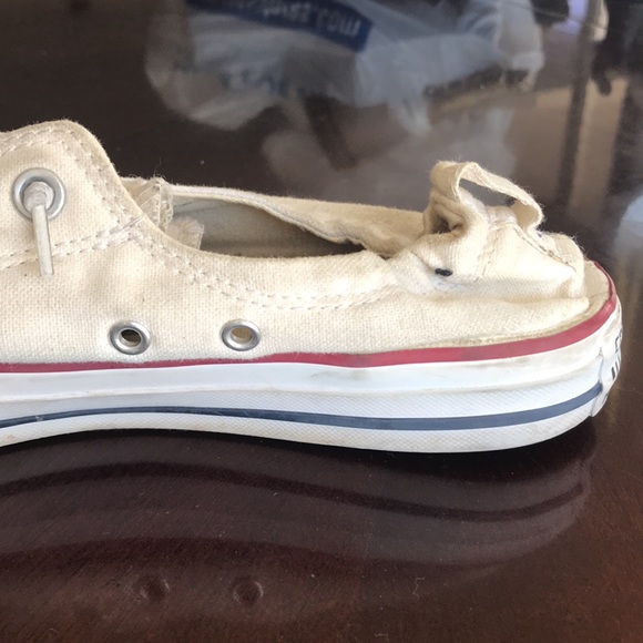 BARELY WORN! LIKE NEW! SALE CHEAP Converse all-stars white canvas sneakers. Sz 9 - Picture 8 of 8